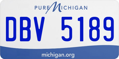 MI license plate DBV5189