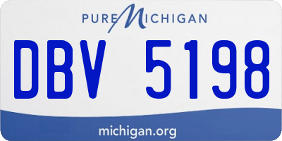 MI license plate DBV5198
