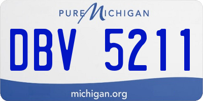 MI license plate DBV5211