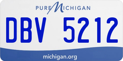 MI license plate DBV5212