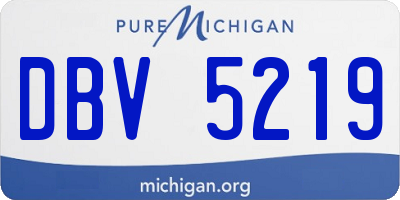 MI license plate DBV5219