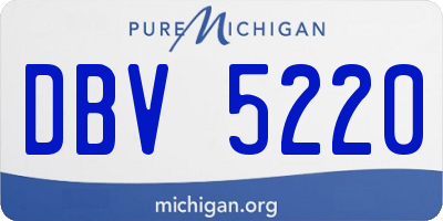 MI license plate DBV5220