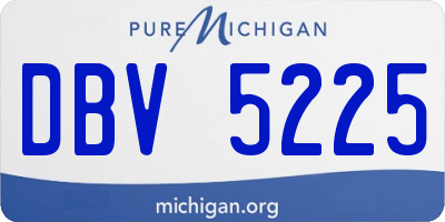 MI license plate DBV5225
