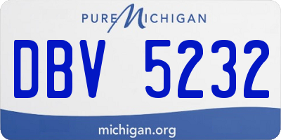 MI license plate DBV5232