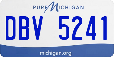 MI license plate DBV5241