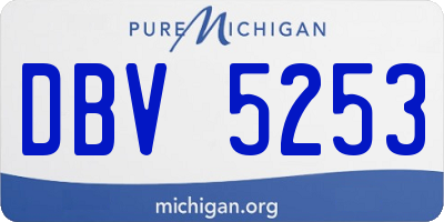 MI license plate DBV5253