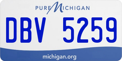 MI license plate DBV5259