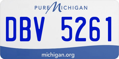 MI license plate DBV5261