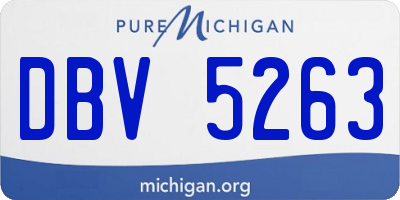 MI license plate DBV5263