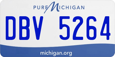 MI license plate DBV5264