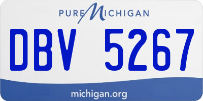 MI license plate DBV5267