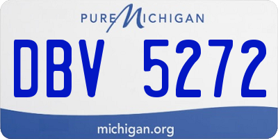 MI license plate DBV5272