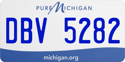 MI license plate DBV5282