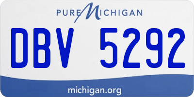 MI license plate DBV5292