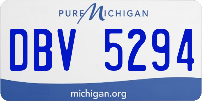 MI license plate DBV5294