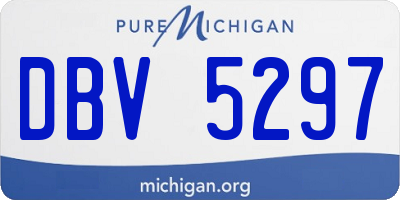 MI license plate DBV5297