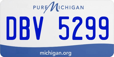 MI license plate DBV5299