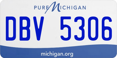 MI license plate DBV5306