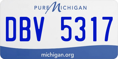 MI license plate DBV5317