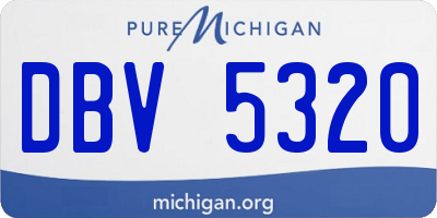 MI license plate DBV5320