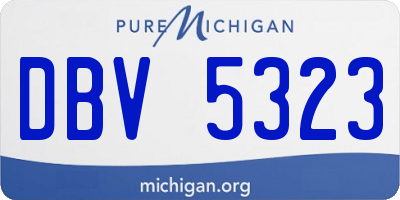 MI license plate DBV5323