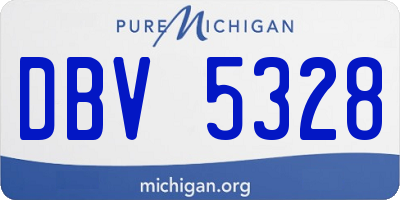 MI license plate DBV5328