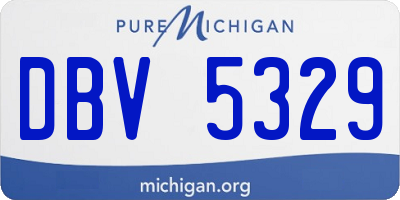 MI license plate DBV5329