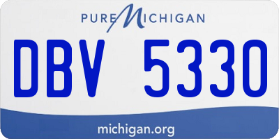 MI license plate DBV5330