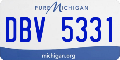MI license plate DBV5331