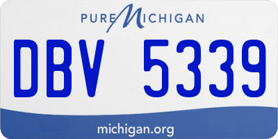 MI license plate DBV5339