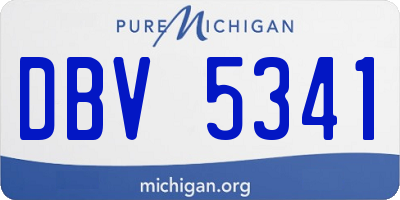 MI license plate DBV5341