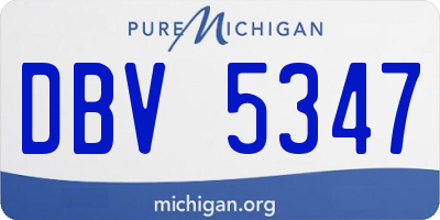 MI license plate DBV5347