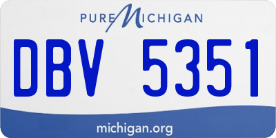 MI license plate DBV5351