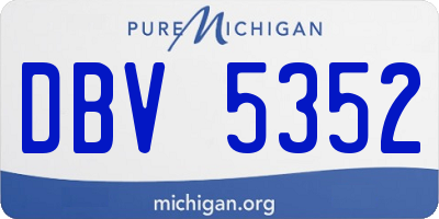 MI license plate DBV5352