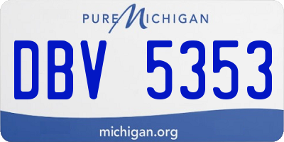 MI license plate DBV5353