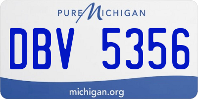 MI license plate DBV5356