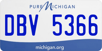MI license plate DBV5366