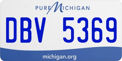 MI license plate DBV5369