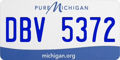 MI license plate DBV5372