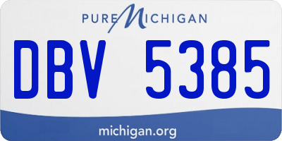 MI license plate DBV5385