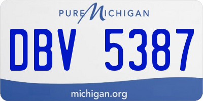 MI license plate DBV5387