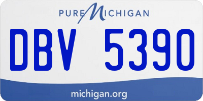 MI license plate DBV5390