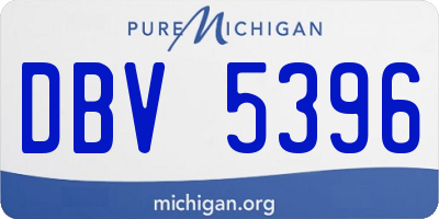MI license plate DBV5396