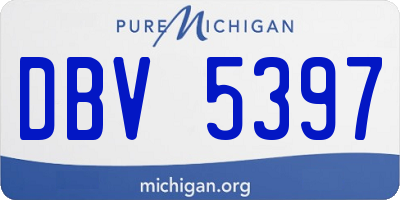 MI license plate DBV5397