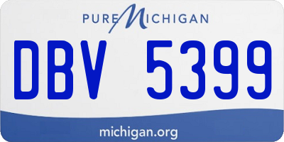 MI license plate DBV5399