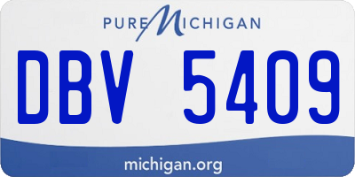 MI license plate DBV5409