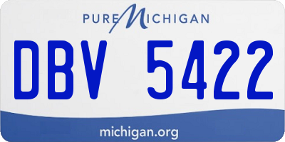 MI license plate DBV5422