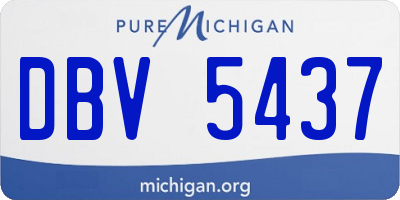 MI license plate DBV5437