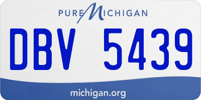 MI license plate DBV5439