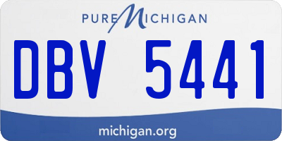 MI license plate DBV5441